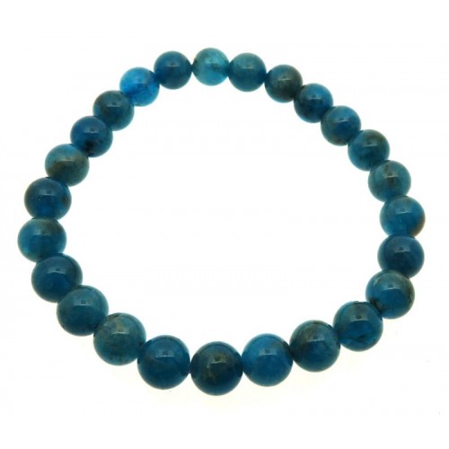 7mm Neon Apatite Gemstone Power Bracelet